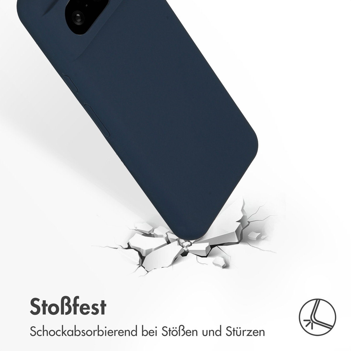 Accezz Liquid Silicone Backcover Google Pixel 8 - Donkerblauw - Afbeelding 4