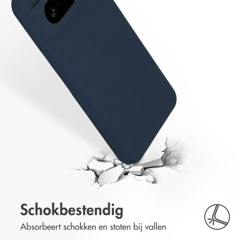 Accezz Liquid Silicone Backcover Google Pixel 8 - Donkerblauw - Afbeelding 3