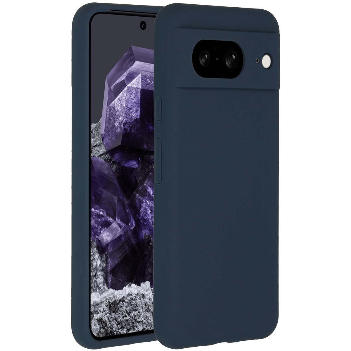 Accezz Liquid Silicone Backcover Google Pixel 8 - Donkerblauw - Afbeelding 3