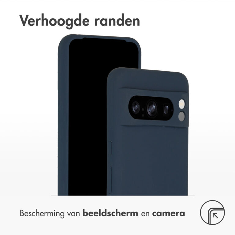 Accezz Liquid Silicone Backcover Google Pixel 8 Pro - Donkerblauw - Afbeelding 2