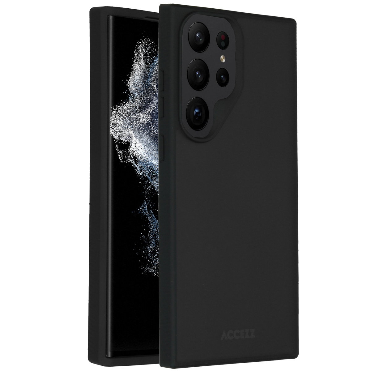 Accezz Rugged Frosted Backcover Samsung Galaxy S23 Ultra - Zwart - Afbeelding 2