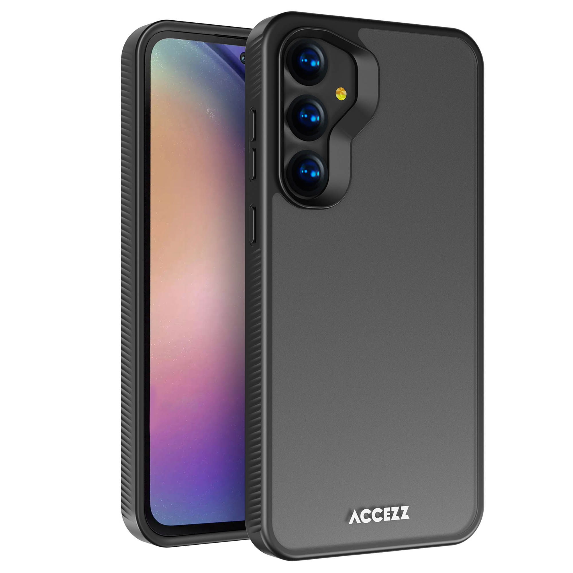 Accezz Rugged Frosted Backcover Samsung Galaxy A55 - Zwart - Afbeelding 2