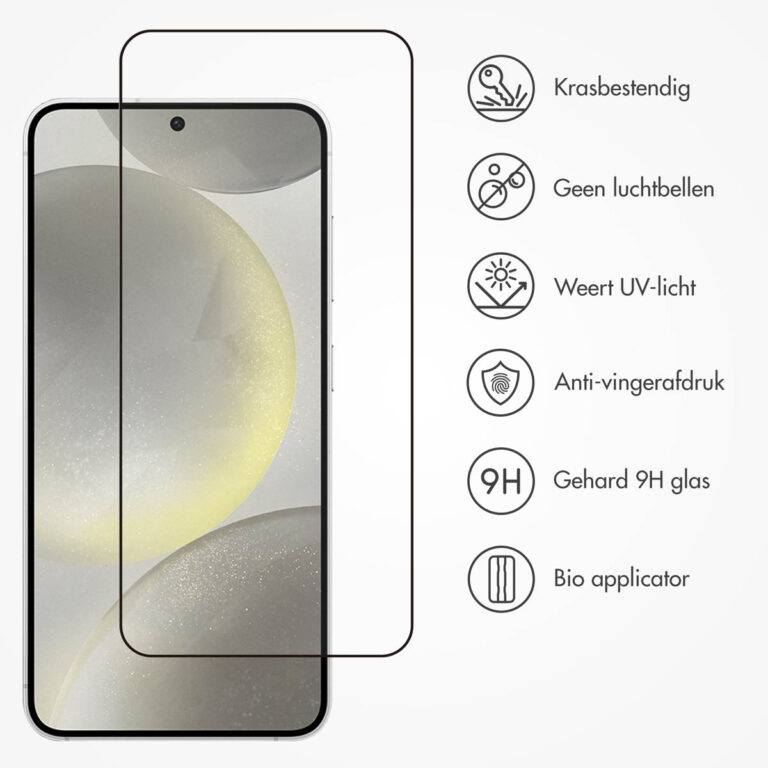 Accezz Gehard Glas Full Cover Screenprotector met applicator Samsung Galaxy S24 / S25 - Afbeelding 3