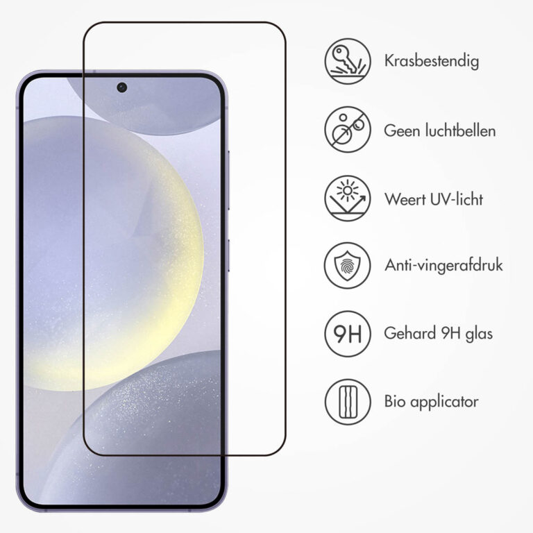 Accezz Gehard Glas Full Cover Screenprotector met applicator Samsung Galaxy S24 Plus / S25 Plus - Afbeelding 2