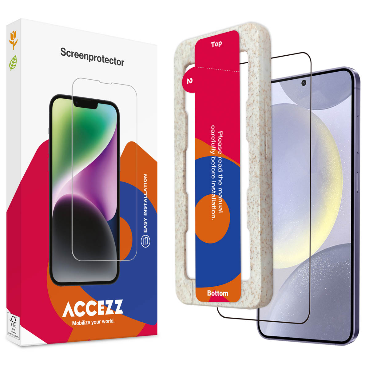 Accezz Gehard Glas Full Cover Screenprotector met applicator Samsung Galaxy S24 Plus / S25 Plus - Afbeelding 2