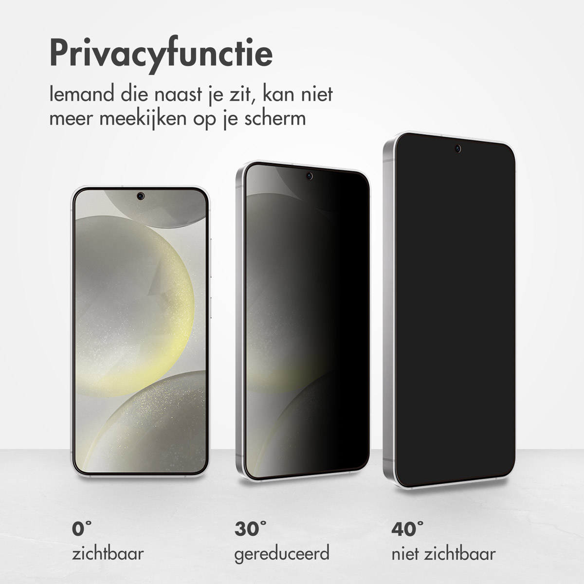 Accezz Gehard Glas Privacy Screenprotector Samsung Galaxy S24 / S25 - Afbeelding 6