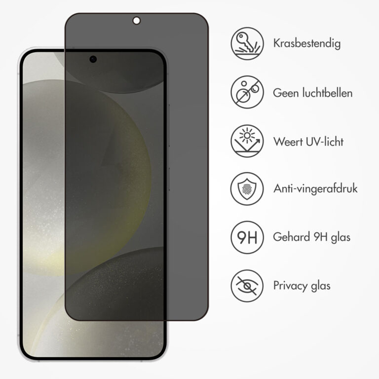 Accezz Gehard Glas Privacy Screenprotector Samsung Galaxy S24 / S25 - Afbeelding 8