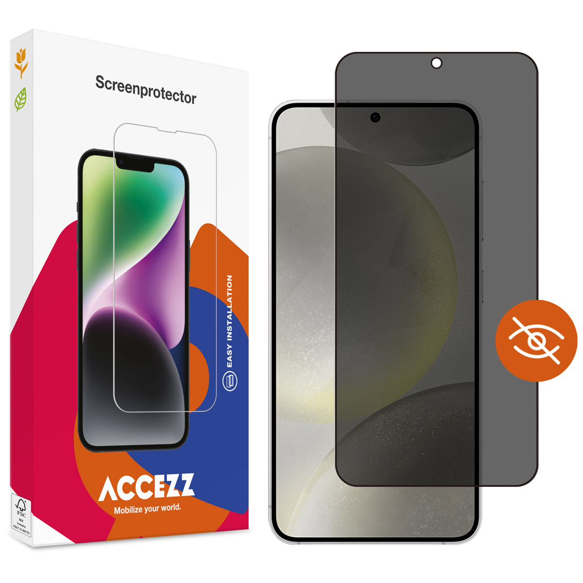 Accezz Gehard Glas Privacy Screenprotector Samsung Galaxy S24 / S25 - Afbeelding 7