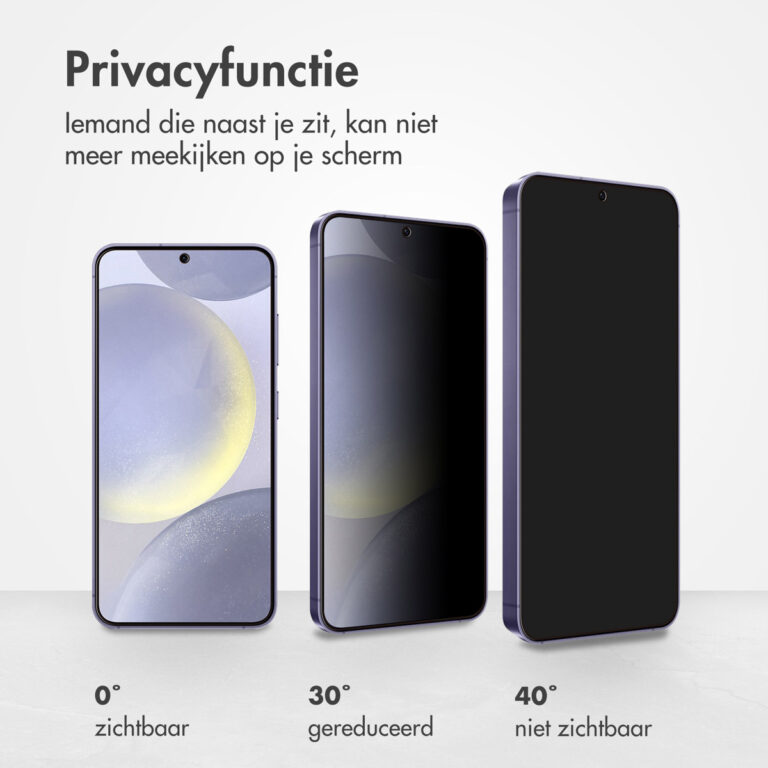 Accezz Gehard Glas Privacy Screenprotector Samsung Galaxy S24 Plus / S25 Plus - Transparant - Afbeelding 9