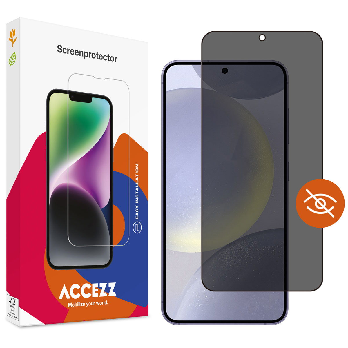 Accezz Gehard Glas Privacy Screenprotector Samsung Galaxy S24 Plus / S25 Plus - Afbeelding 3