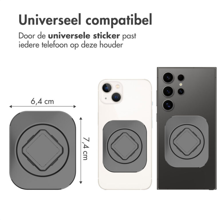 Accezz EasyLock telefoonhouder auto - Ventilatierooster - Universeel - 360 graden draaibaar - Zwart - Afbeelding 3