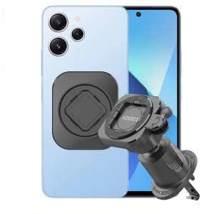 Accezz EasyLock telefoonhouder auto - Ventilatierooster - Universeel - 360 graden draaibaar - Zwart