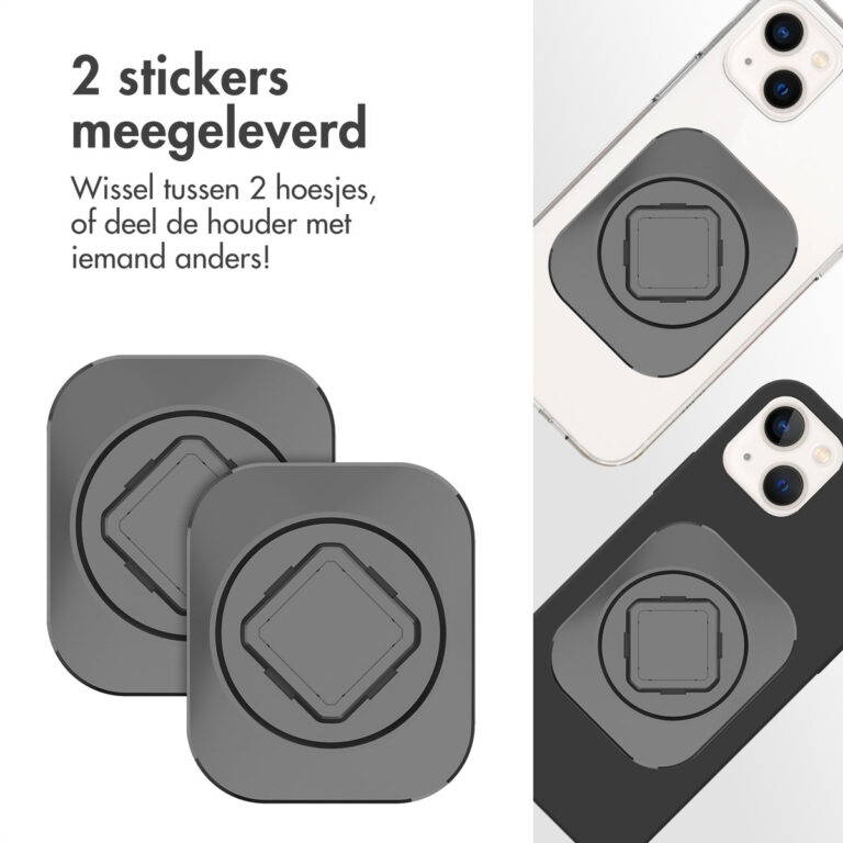 Accezz EasyLock telefoonhouder auto - inclusief hoesje Apple iPhone 13 - Ventilatierooster - 360 graden draaibaar - Zwart - Afbeelding 4