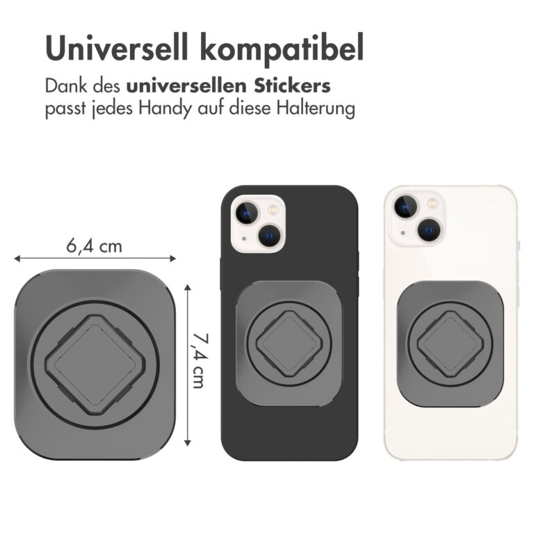 Accezz EasyLock telefoonhouder auto - inclusief hoesje Apple iPhone 13 - Ventilatierooster - 360 graden draaibaar - Zwart - Afbeelding 10