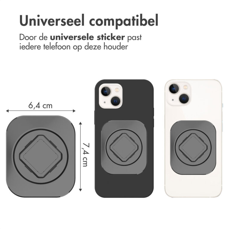 Accezz EasyLock telefoonhouder auto - inclusief hoesje Apple iPhone 13 - Ventilatierooster - 360 graden draaibaar - Zwart - Afbeelding 2