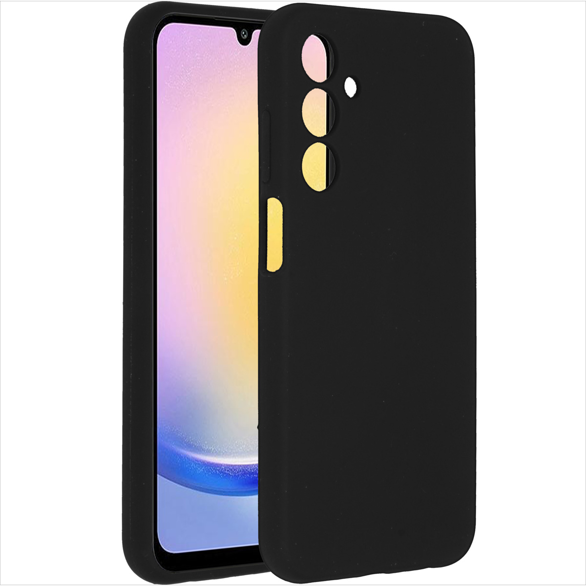 Accezz Liquid Silicone Backcover Samsung Galaxy A25 (5G) - Zwart - Afbeelding 3
