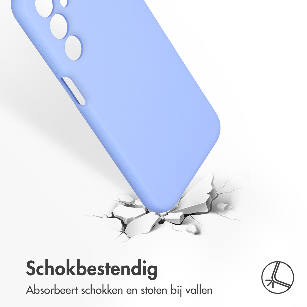 Accezz Liquid Silicone Backcover Samsung Galaxy A25 (5G) - Paars - Afbeelding 10