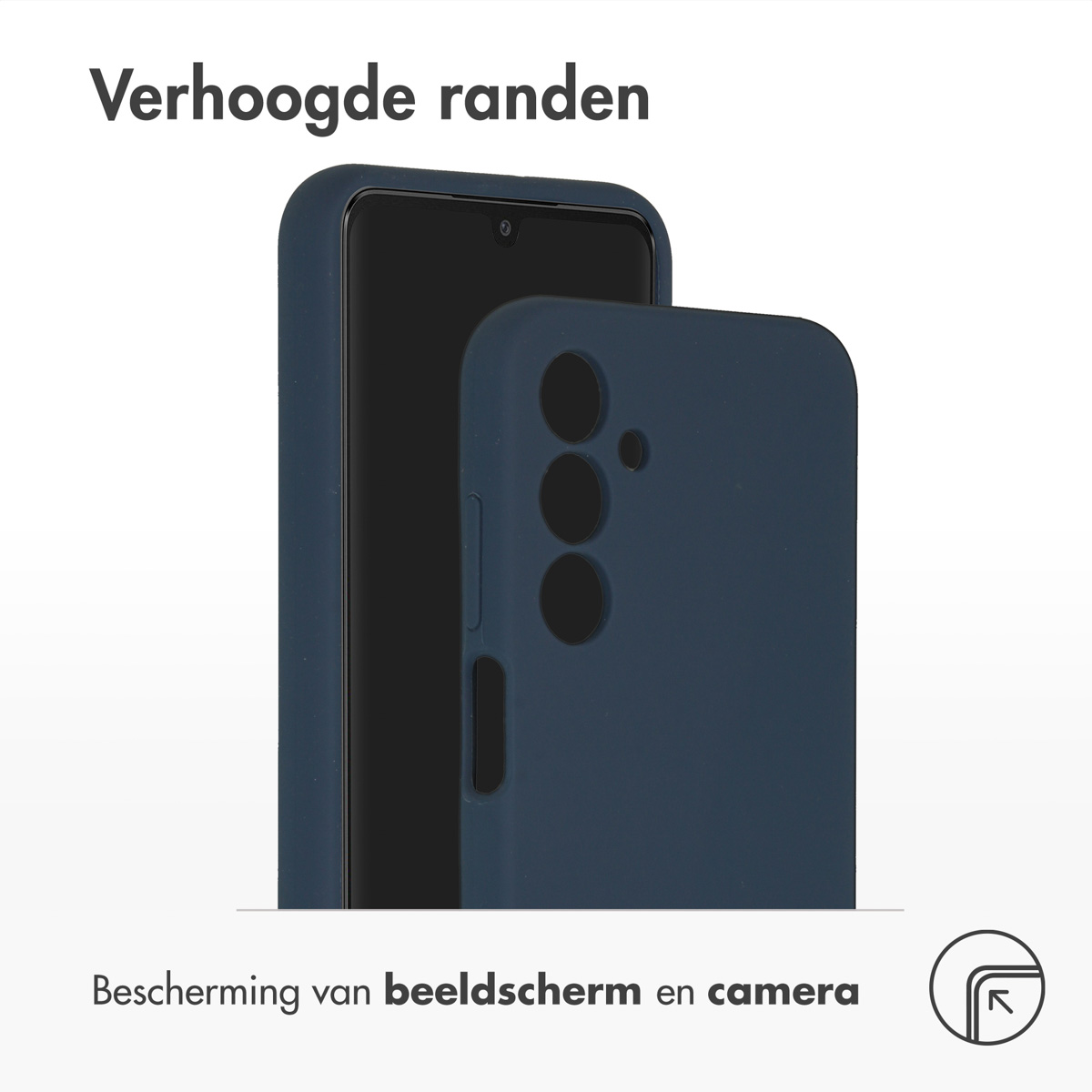 Accezz Liquid Silicone Backcover Samsung Galaxy A25 (5G) - Donkerblauw - Afbeelding 3