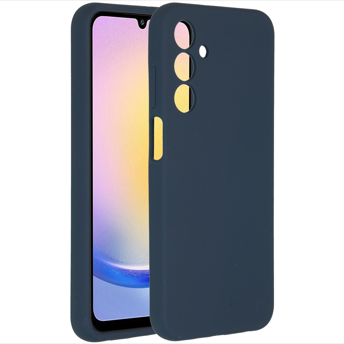 Accezz Liquid Silicone Backcover Samsung Galaxy A25 (5G) - Donkerblauw - Afbeelding 7