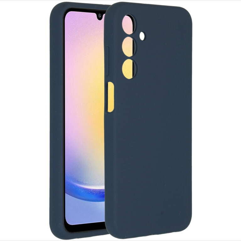 Accezz Liquid Silicone Backcover Samsung Galaxy A25 (5G) - Donkerblauw - Afbeelding 4