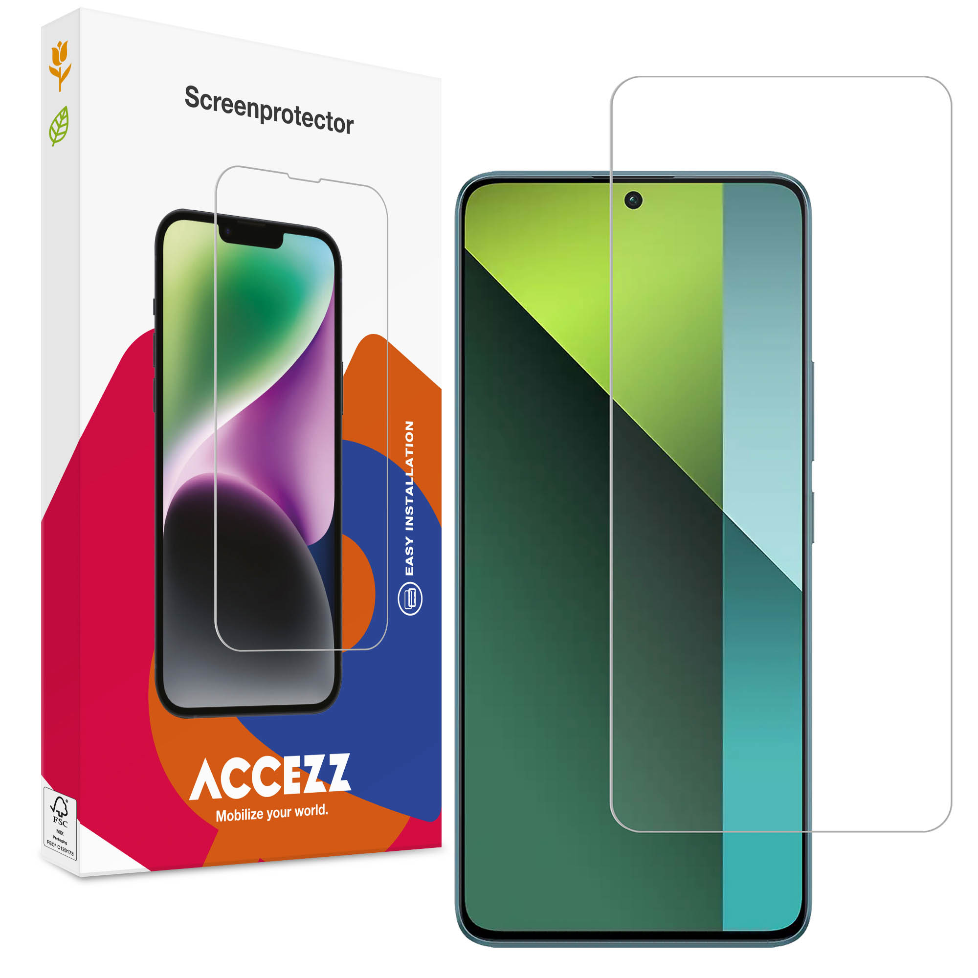 Accezz Gehard Glas Screenprotector Xiaomi Redmi Note 13 Pro (5G) / Poco X6 - Afbeelding 2