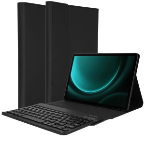 Accezz Bluetooth Keyboard Bookcase Samsung Galaxy Tab S10 FE / S9 FE - QWERTY - Zwart