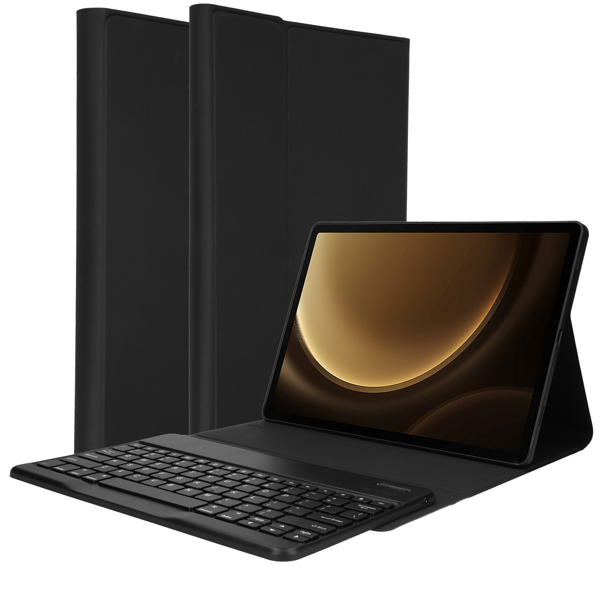 Accezz Bluetooth Keyboard Bookcase Samsung Galaxy Tab S9 FE Plus – QWERTY – Zwart