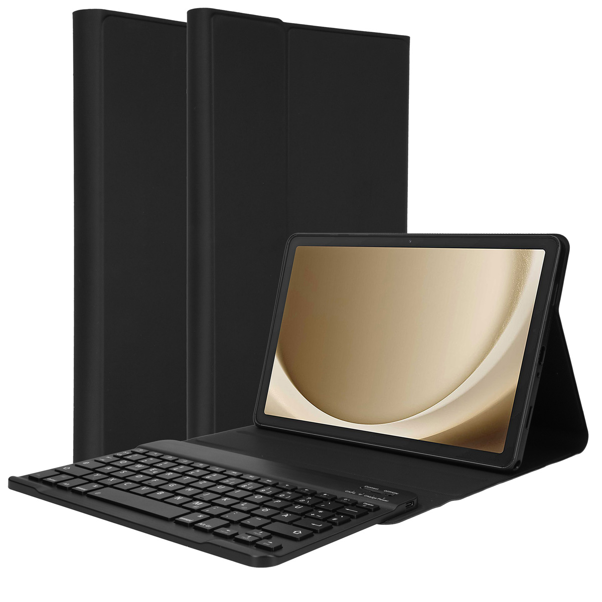 Accezz Bluetooth Keyboard Bookcase Samsung Galaxy Tab A9 Plus – QWERTZ – Zwart