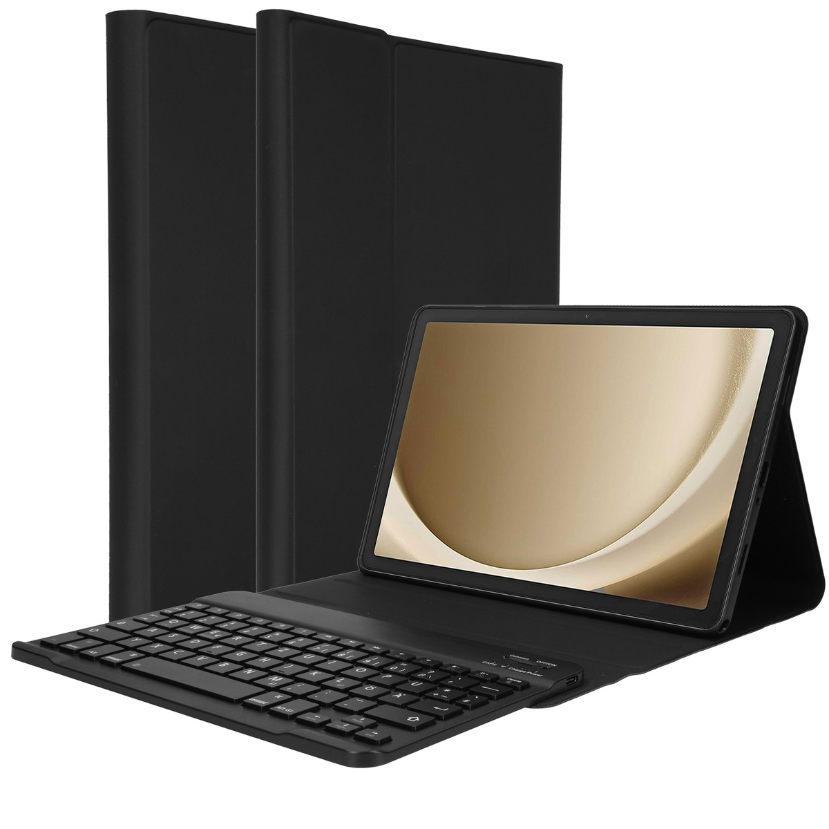 Accezz Bluetooth Keyboard Bookcase Samsung Galaxy Tab A9 Plus – QWERTY – Zwart