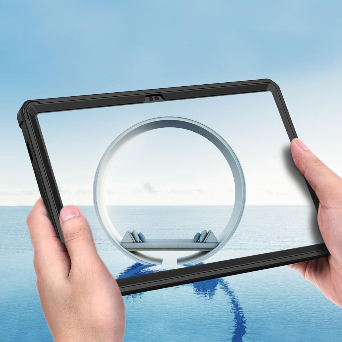 Accezz Rugged Back Case Samsung Galaxy Tab A11 Plus / A9 Plus - Zwart - Afbeelding 5