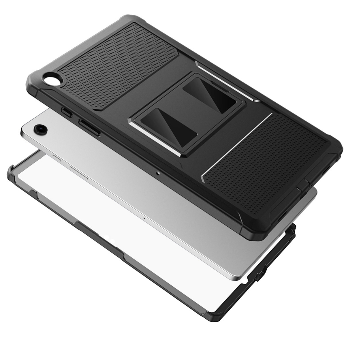 Accezz Rugged Back Case Samsung Galaxy Tab A11 Plus / A9 Plus - Zwart - Afbeelding 2