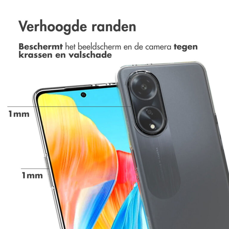 Accezz Clear Backcover Oppo A98 - Transparant - Afbeelding 2