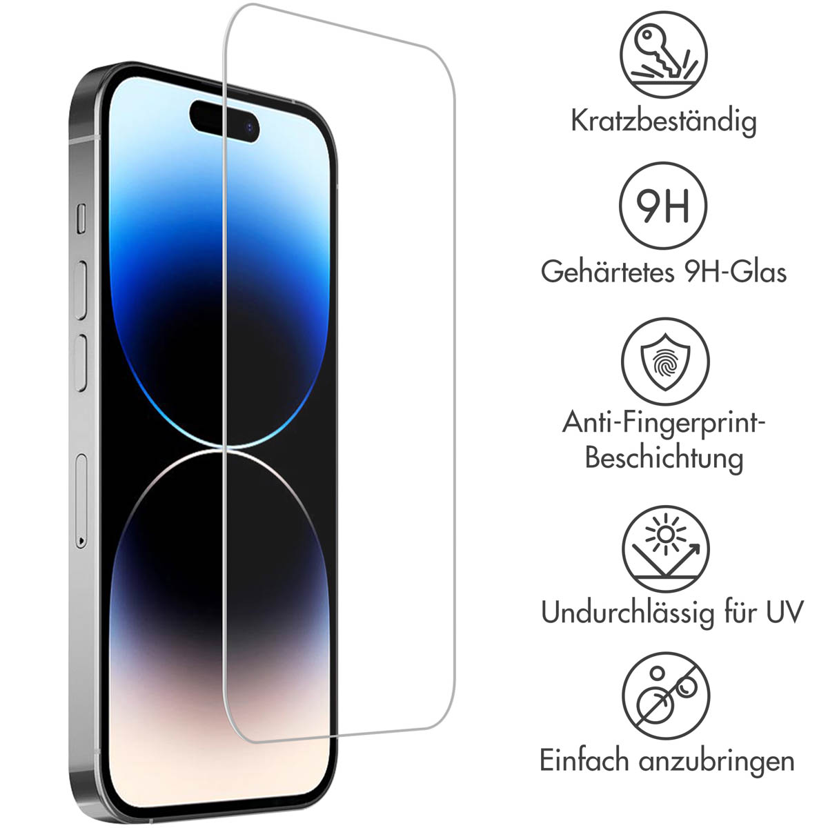Accezz Gehard Glas Screenprotector Apple iPhone 15 / 15 Pro / 16 - Afbeelding 6