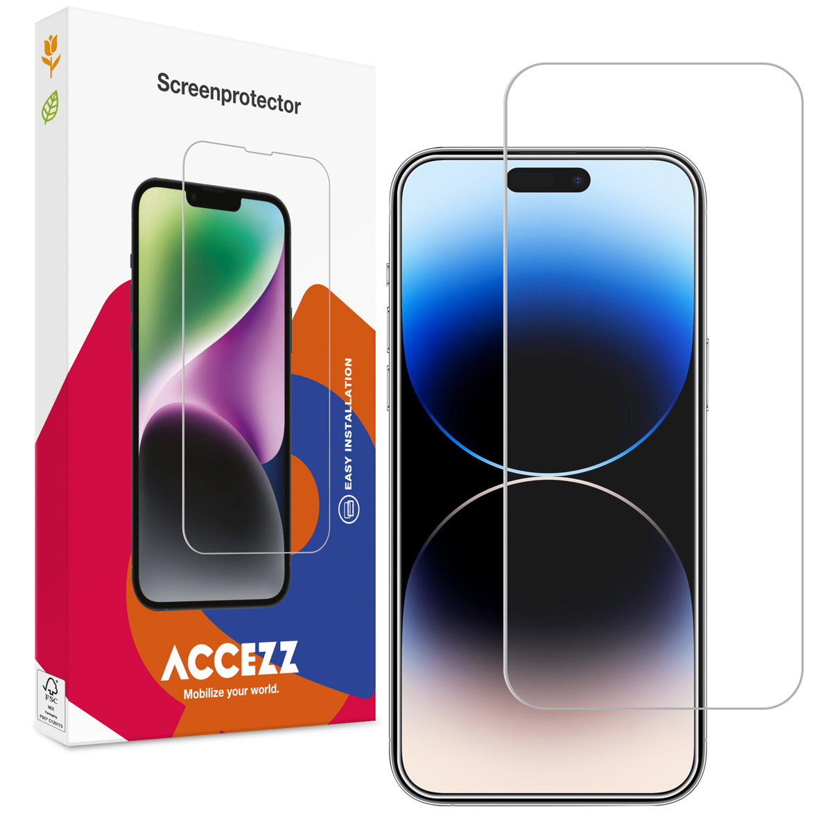 Accezz Gehard Glas Screenprotector Apple iPhone 15 / 15 Pro / 16 - Afbeelding 2