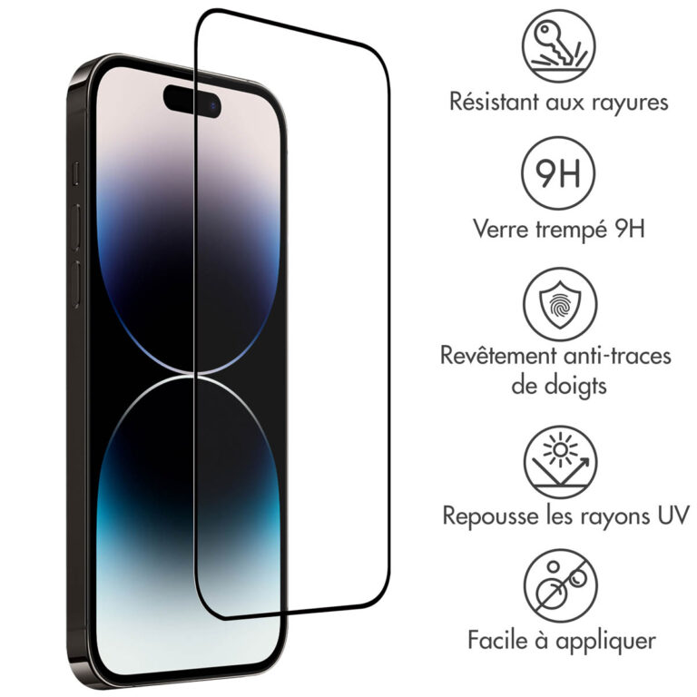 Accezz Gehard Glas Full Cover Screenprotector Apple iPhone 14 Pro / 15 / 16 - Afbeelding 10