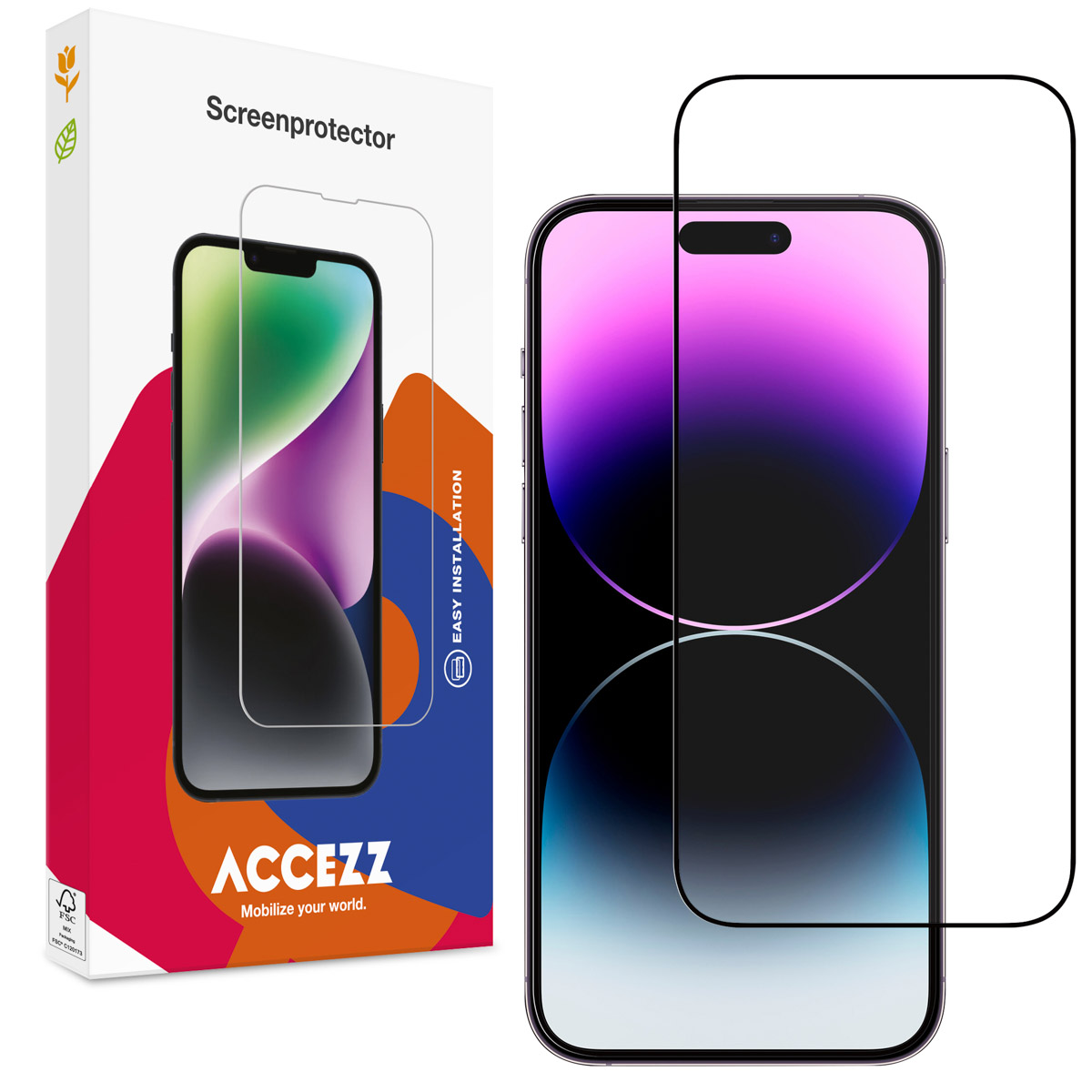 Accezz Gehard Glas Full Cover Screenprotector Apple iPhone 15 Pro Max - Afbeelding 10