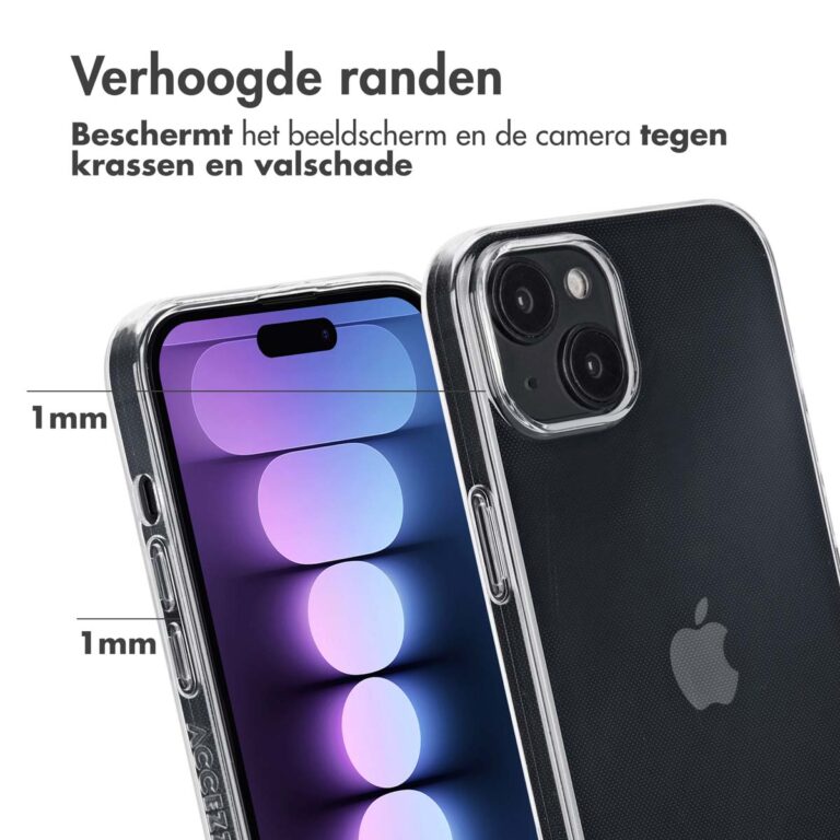 Accezz 100% Recycled Clear Backcover Apple iPhone 15 Plus - Transparant - Afbeelding 9