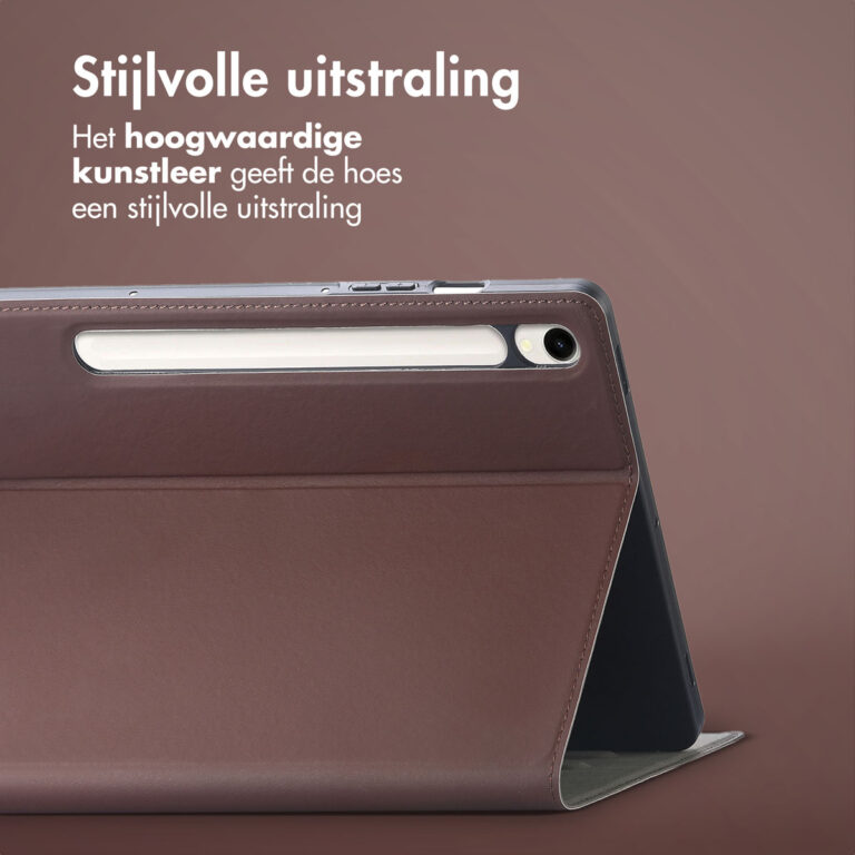Accezz Classic Tablet Case Samsung Galaxy Tab S10 Ultra / Tab S9 Ultra - Bruin - Afbeelding 6