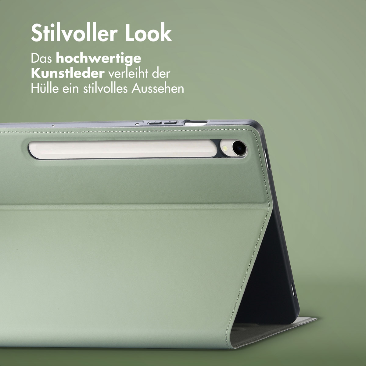Accezz Classic Tablet Case Samsung Galaxy Tab S10 Ultra / Tab S9 Ultra - Groen - Afbeelding 5