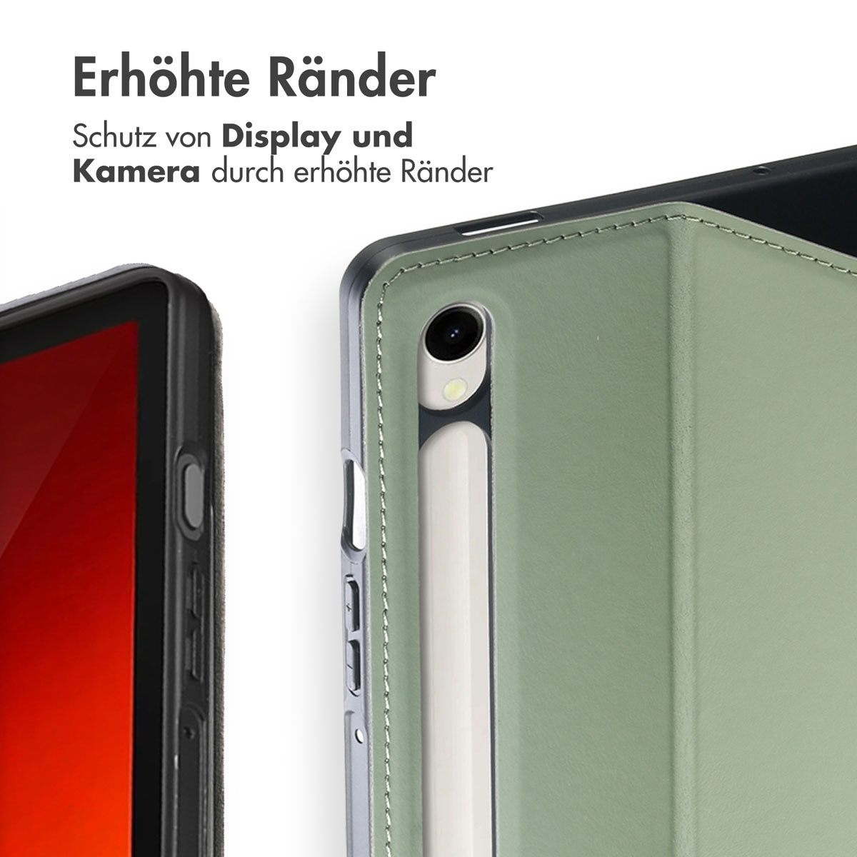 Accezz Classic Tablet Case Samsung Galaxy Tab S10 Ultra / Tab S9 Ultra - Groen - Afbeelding 10