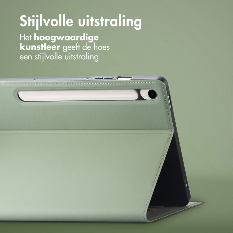 Accezz Classic Tablet Case Samsung Galaxy Tab S10 Ultra / Tab S9 Ultra - Groen - Afbeelding 6