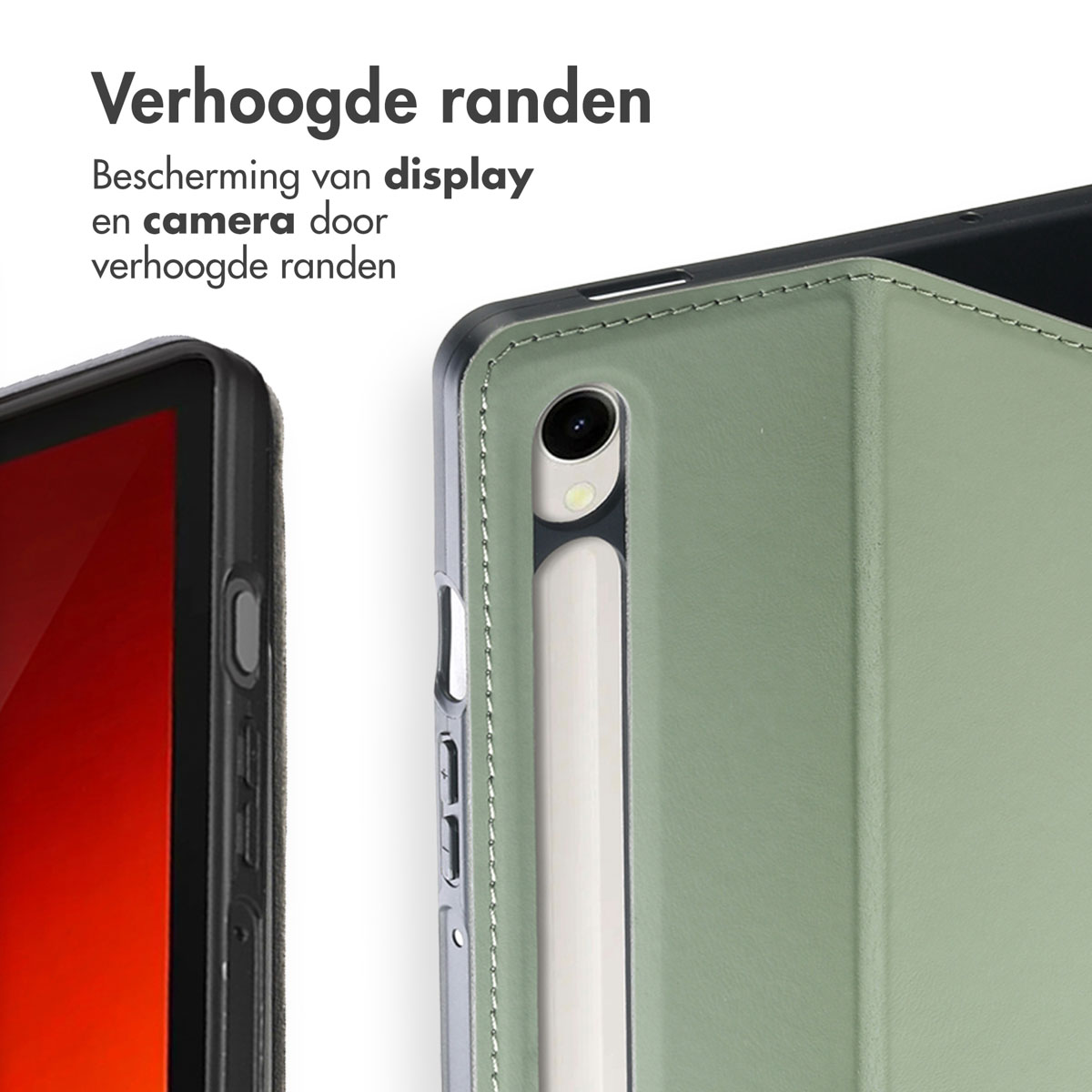 Accezz Classic Tablet Case Samsung Galaxy Tab S10 Ultra / Tab S9 Ultra - Groen - Afbeelding 5