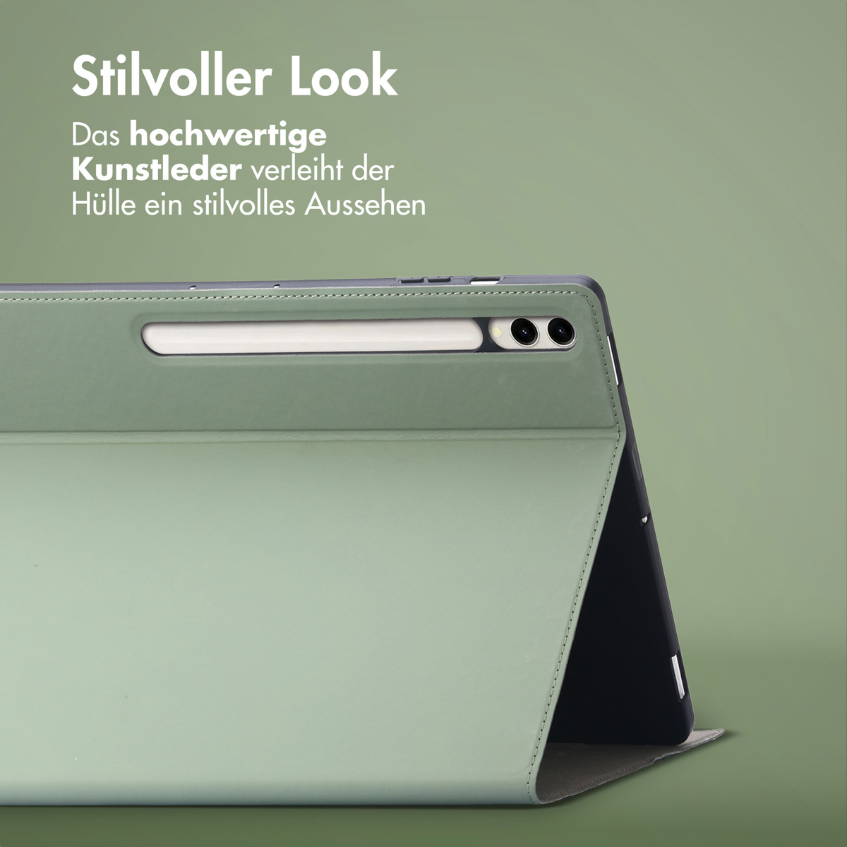 Accezz Classic Tablet Case Samsung Galaxy Tab S10 Plus / Tab S9 FE Plus / Tab S9 Plus - Groen - Afbeelding 4