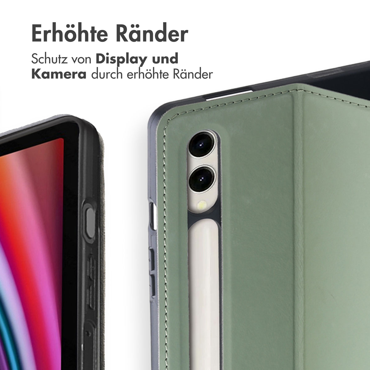 Accezz Classic Tablet Case Samsung Galaxy Tab S10 Plus / Tab S9 FE Plus / Tab S9 Plus - Groen - Afbeelding 10