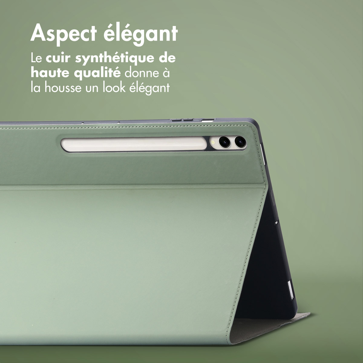 Accezz Classic Tablet Case Samsung Galaxy Tab S10 Plus / Tab S9 FE Plus / Tab S9 Plus - Groen - Afbeelding 5