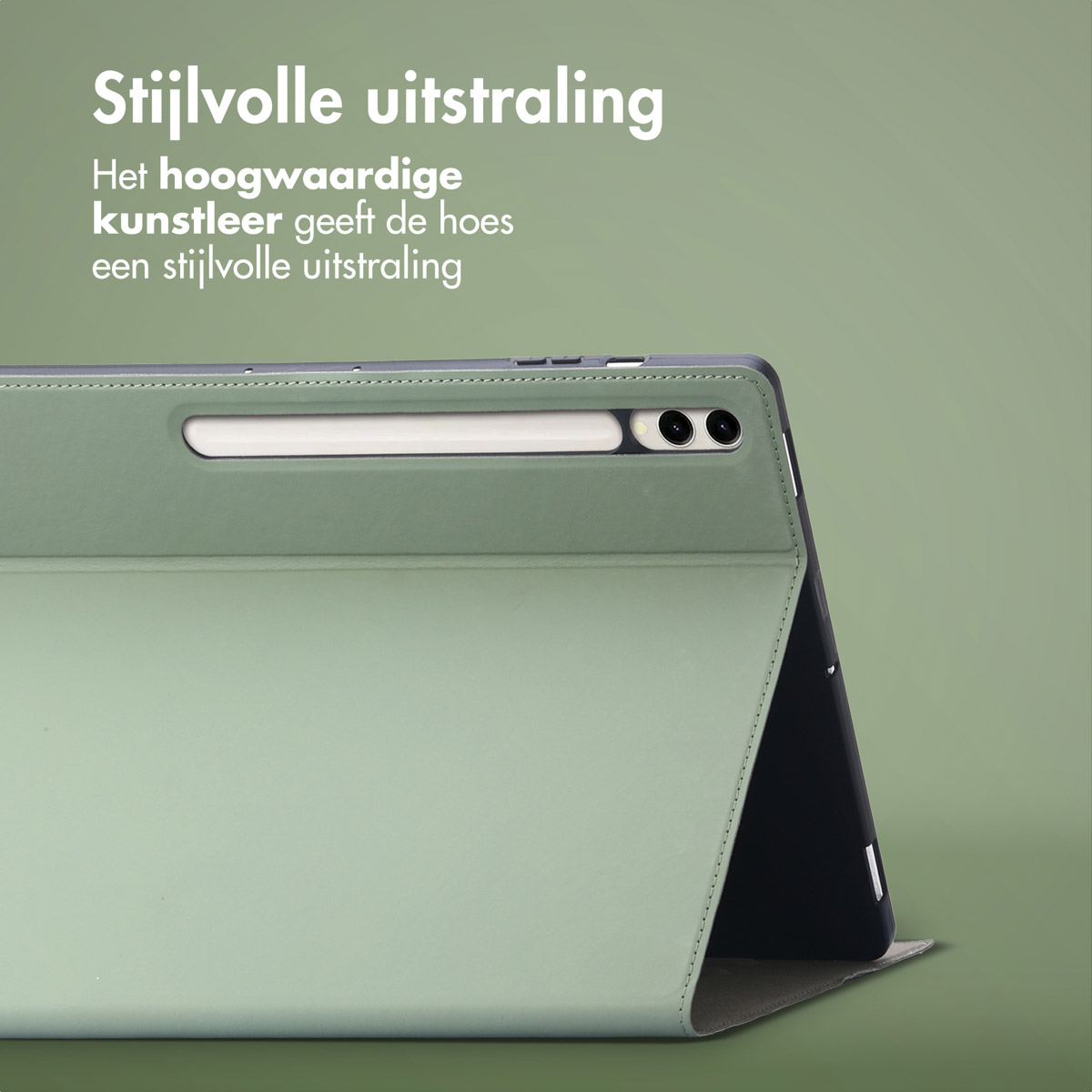 Accezz Classic Tablet Case Samsung Galaxy Tab S10 Plus / Tab S9 FE Plus / Tab S9 Plus - Groen - Afbeelding 6