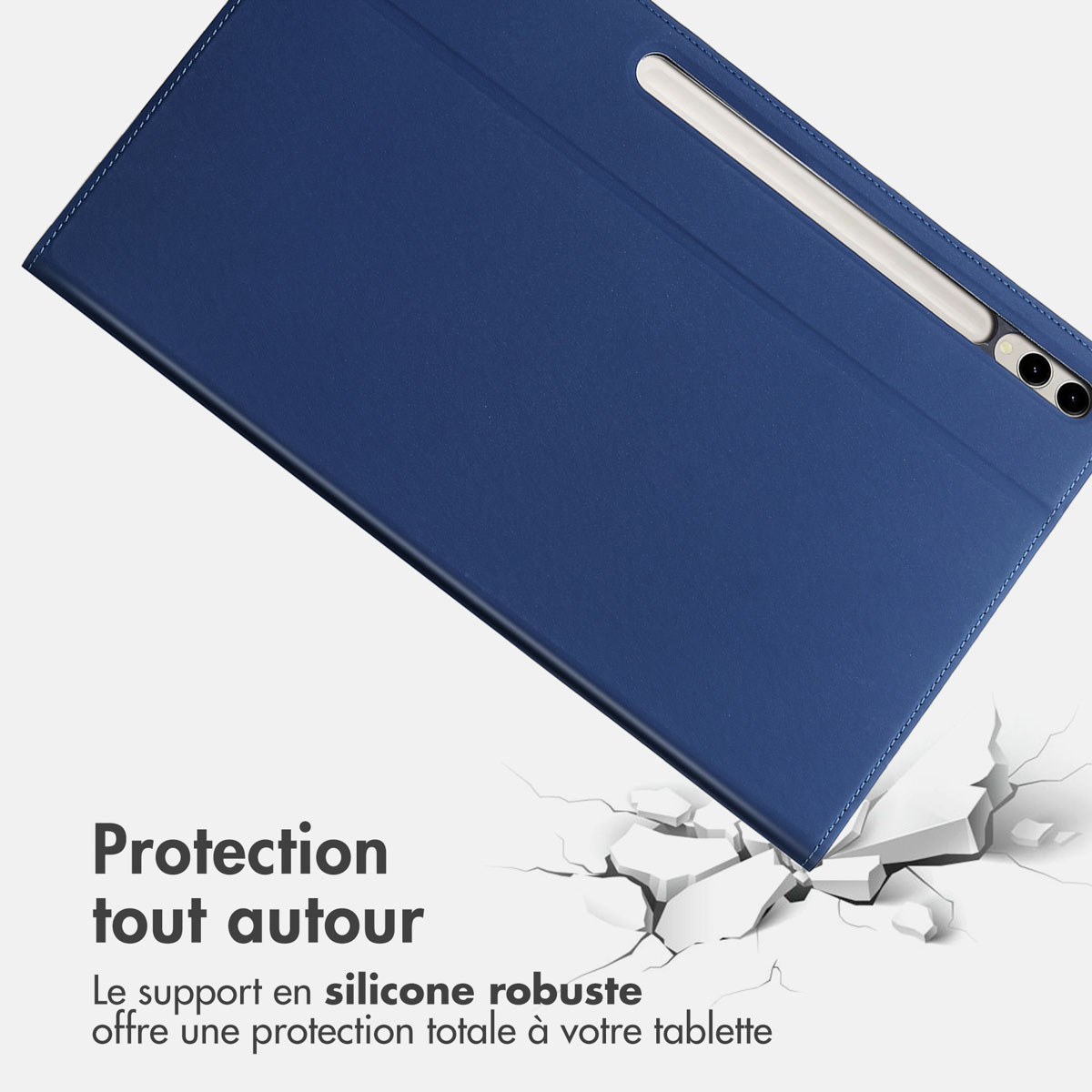 Accezz Classic Tablet Case Samsung Galaxy Tab S10 Ultra / Tab S9 Ultra - Donkerblauw - Afbeelding 8