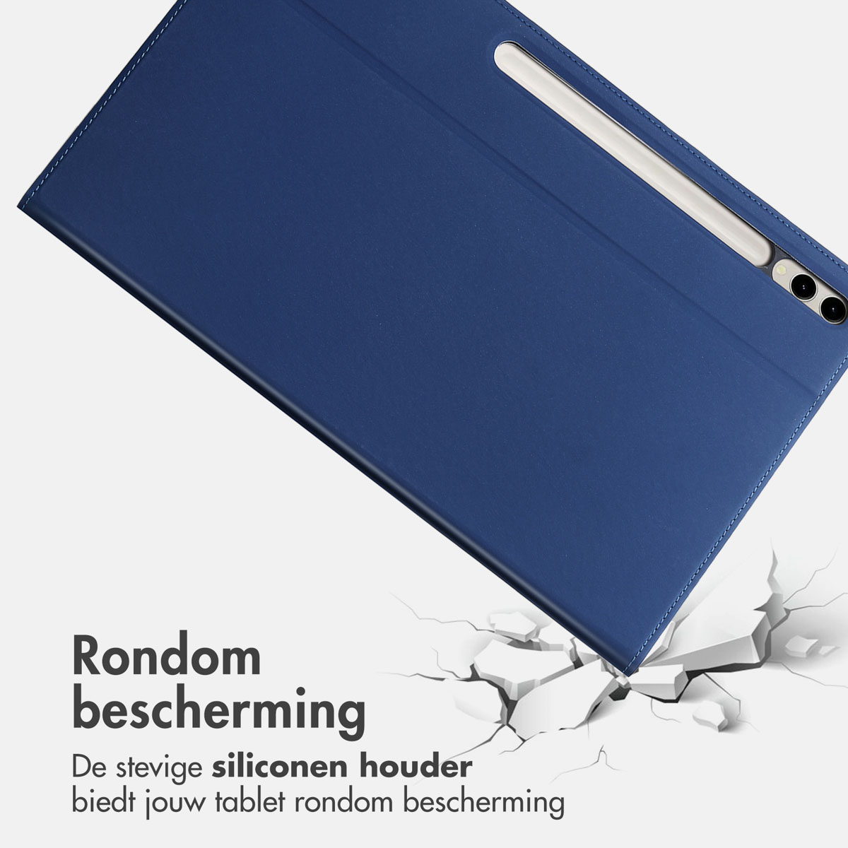 Accezz Classic Tablet Case Samsung Galaxy Tab S10 Ultra / Tab S9 Ultra - Donkerblauw - Afbeelding 4