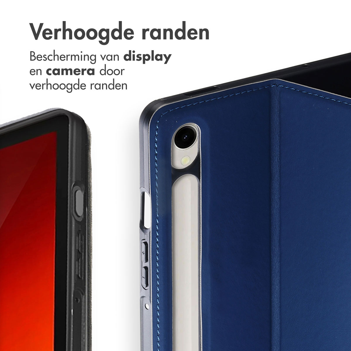 Accezz Classic Tablet Case Samsung Galaxy Tab S10 Ultra / Tab S9 Ultra - Donkerblauw - Afbeelding 10