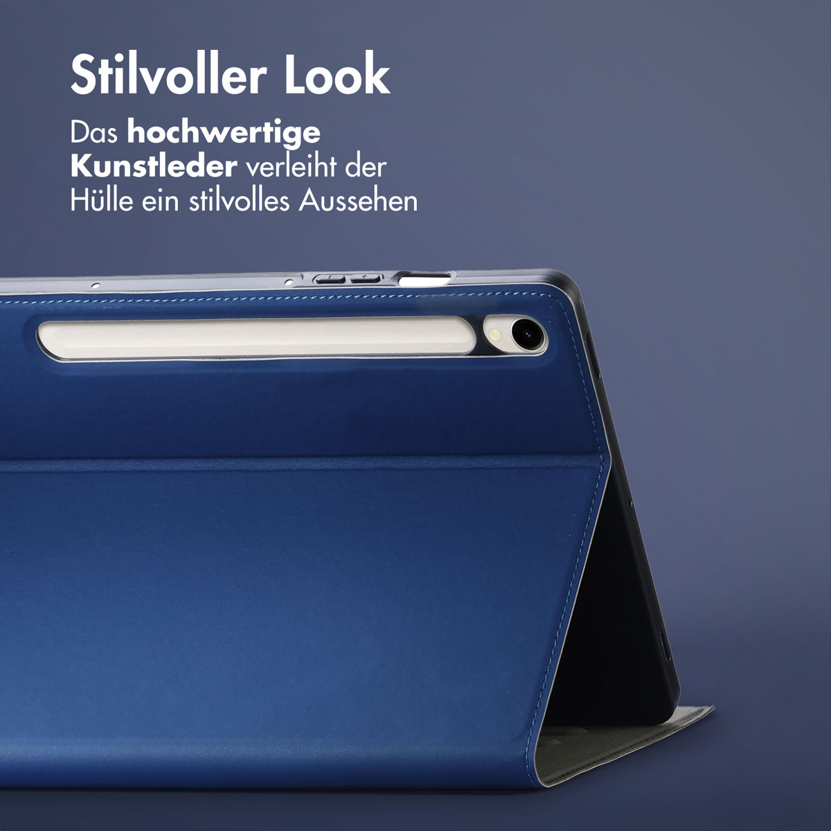 Accezz Classic Tablet Case Samsung Galaxy Tab S10 Lite / S9 11.0 inch / Tab S10 FE / S9 FE 10.9 inch - Donkerblauw - Afbeelding 6